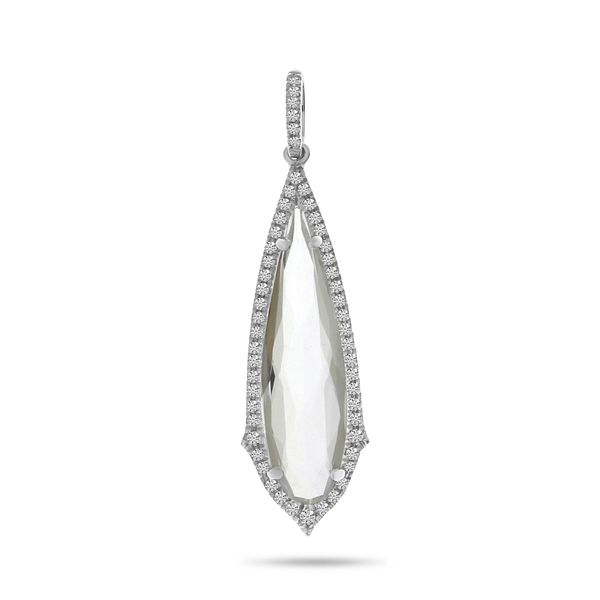Clear Quartz and Diamond Pendant Hogan's Jewelers Gaylord, MI