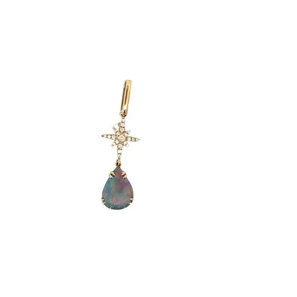 Black Opal and Diamond Star Pendant Hogan's Jewelers Gaylord, MI