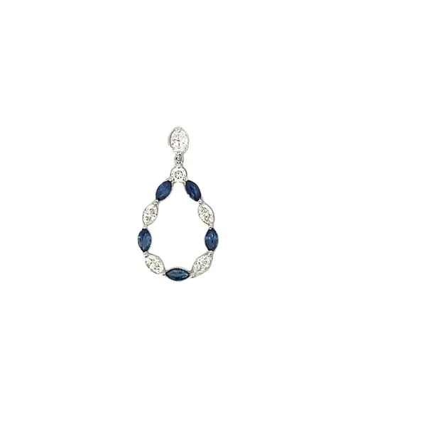 Tear Drop Diamond and Sapphire Pendant Hogan's Jewelers Gaylord, MI