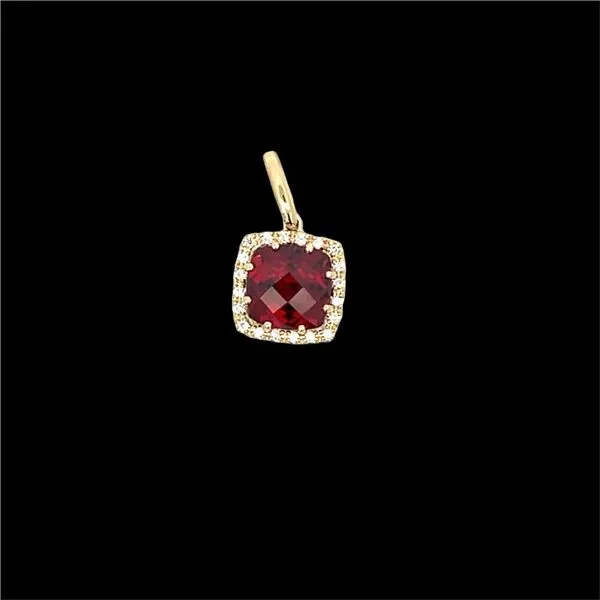 Cushion Cut Garnet and Diamond Pendant Hogan's Jewelers Gaylord, MI