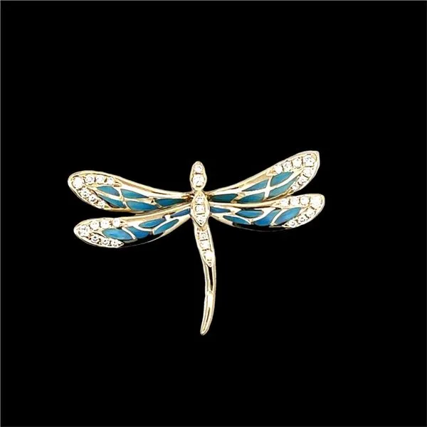 Dragonfly Enamel and Diamond Pendant Hogan's Jewelers Gaylord, MI