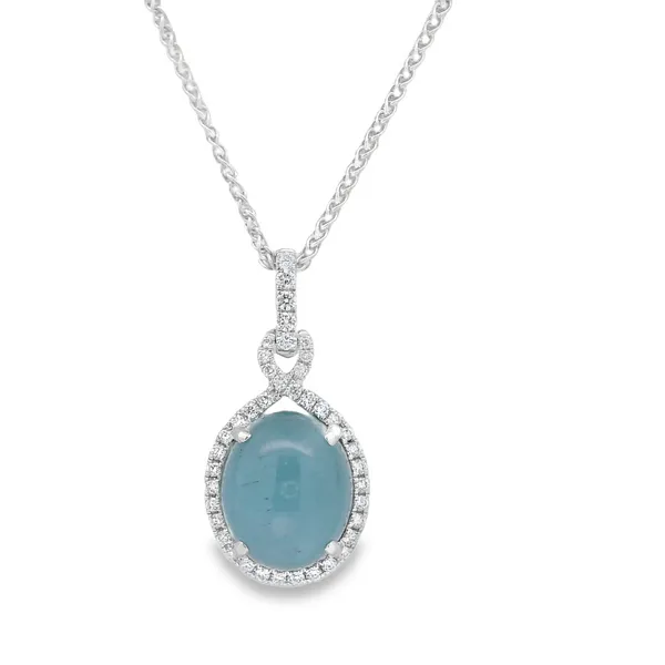 Aqua Marine and Diamond Pendant Hogan's Jewelers Gaylord, MI