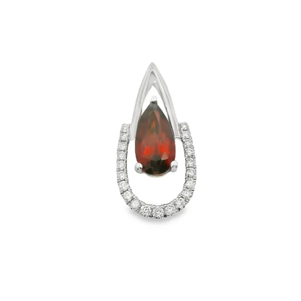 Garnet and Diamond Pendant Hogan's Jewelers Gaylord, MI