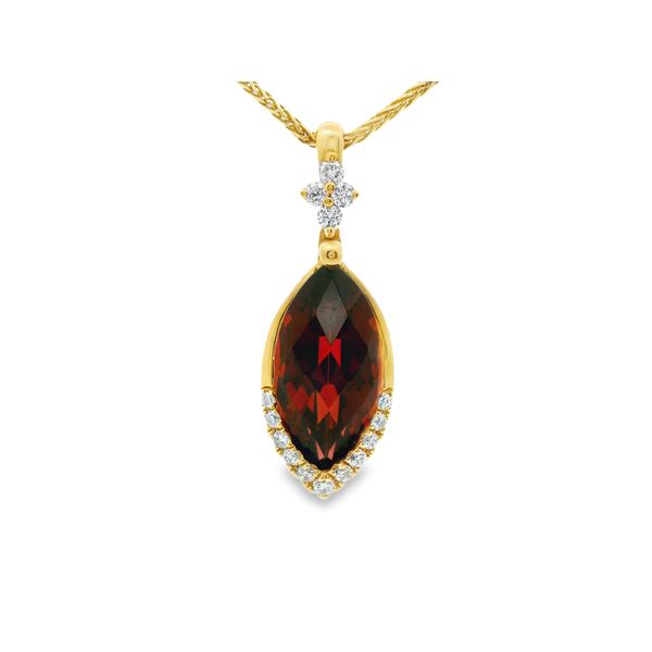 Garnet and Diamond Pendant Hogan's Jewelers Gaylord, MI