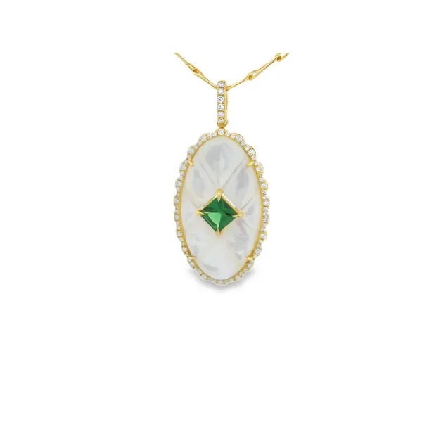 Tsavorite and Mother of Pearl Pendant Hogan's Jewelers Gaylord, MI
