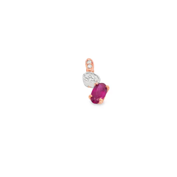 Tri Tone Ruby and Diamond Pendant Hogan's Jewelers Gaylord, MI