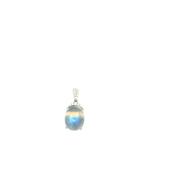 Moonstone and diamond pendant Hogan's Jewelers Gaylord, MI