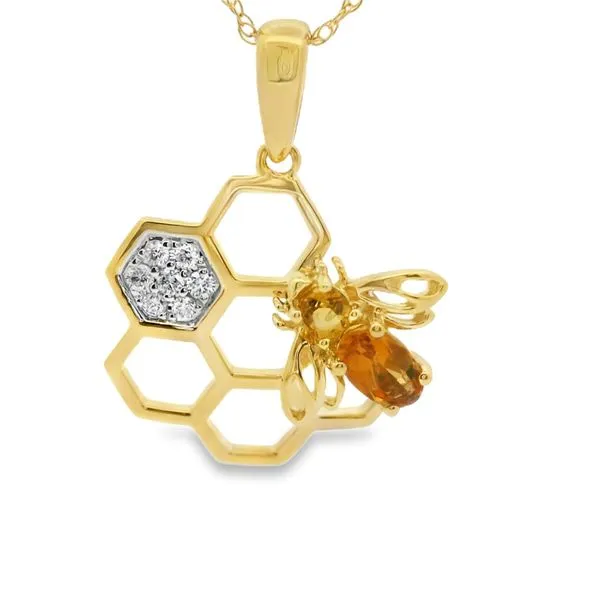 Citrine and Diamond Bee Pendant Hogan's Jewelers Gaylord, MI