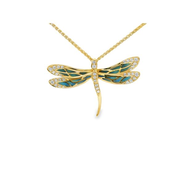 Blue Dragonfly Pendant Hogan's Jewelers Gaylord, MI
