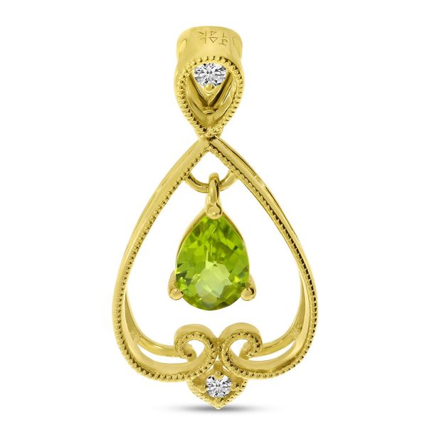 Peridot and Diamond Heart Pendant Hogan's Jewelers Gaylord, MI