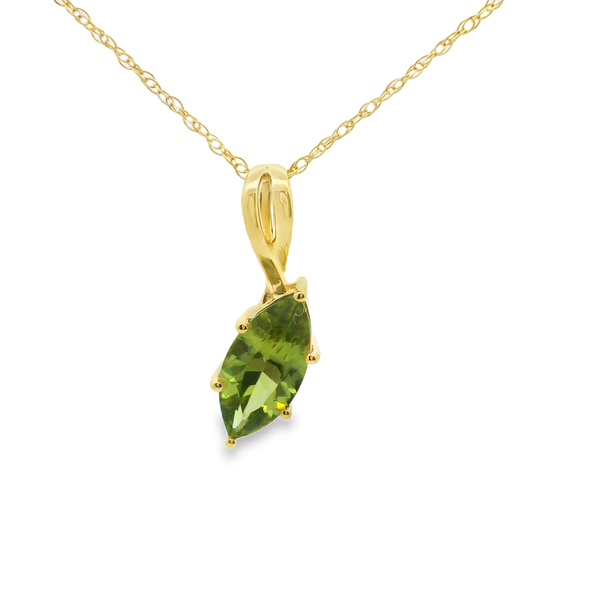Side Set Peridot Pendant Hogan's Jewelers Gaylord, MI