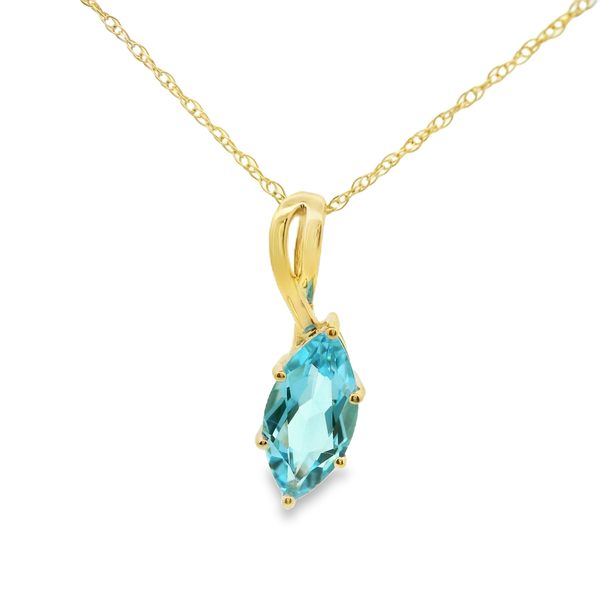 Side Set Blue Topaz Pendant Hogan's Jewelers Gaylord, MI