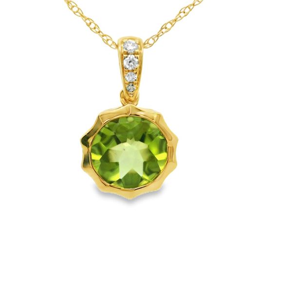 Peridot and Diamond Pendant Hogan's Jewelers Gaylord, MI