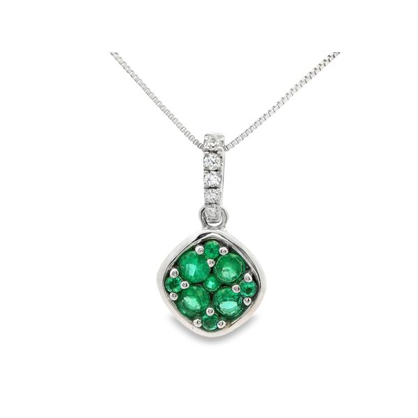 Cluster Emerald Pendant Hogan's Jewelers Gaylord, MI