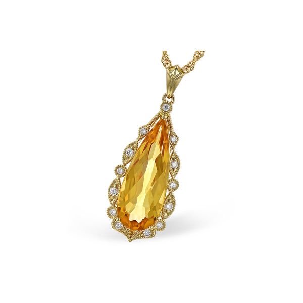 Citrine and Diamond Pendant Hogan's Jewelers Gaylord, MI