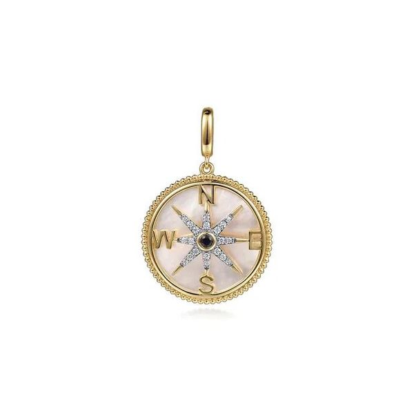 Mother of Pearl Compass Pendant Hogan's Jewelers Gaylord, MI