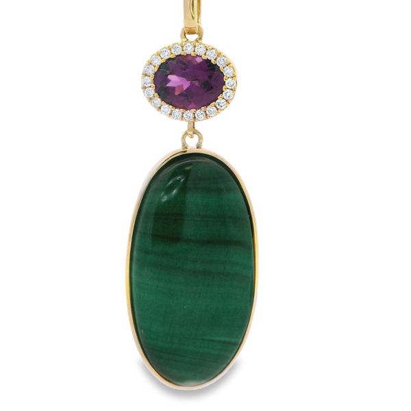 Garnet and Malachite Pendant Hogan's Jewelers Gaylord, MI