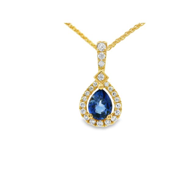Blue Sapphire and Diamond Pendant Hogan's Jewelers Gaylord, MI