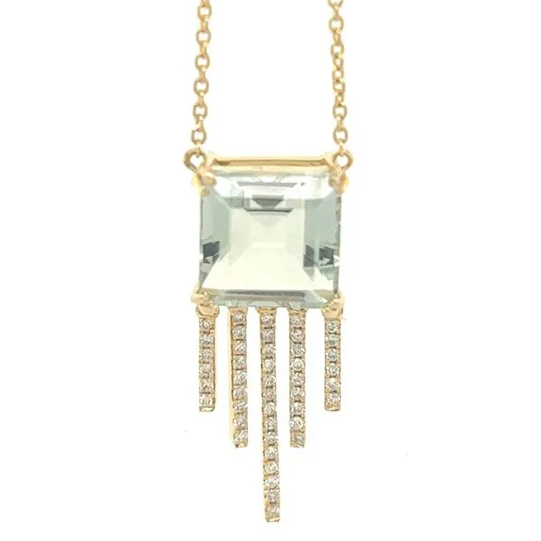 Green Amethyst and Diamond Necklace Hogan's Jewelers Gaylord, MI