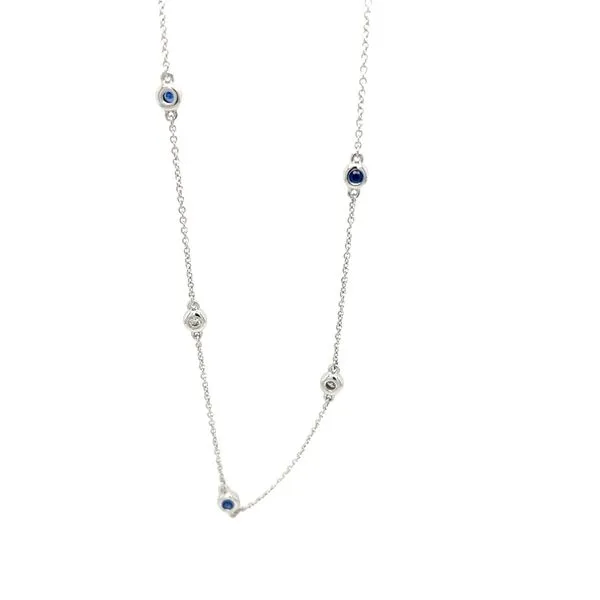 Diamonds and Sapphires By The Yard Necklace Hogan's Jewelers Gaylord, MI