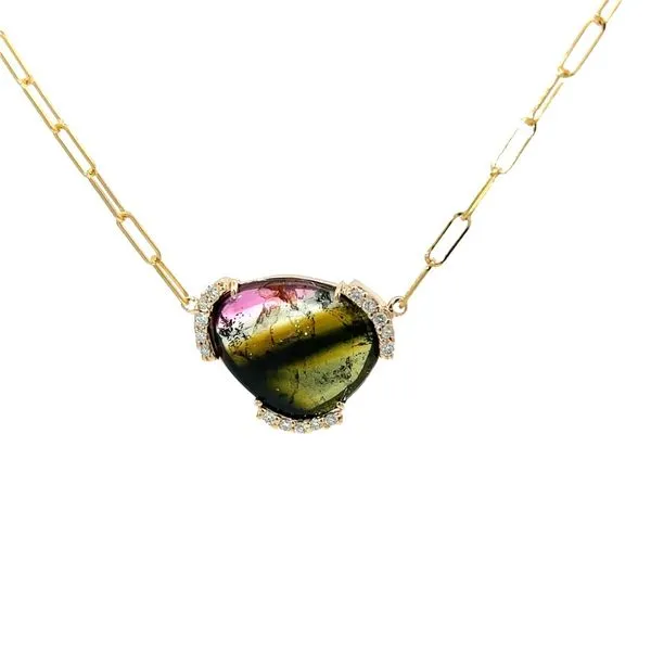 One-Of-A-Kind Watermelon Tourmaline Necklace Hogan's Jewelers Gaylord, MI