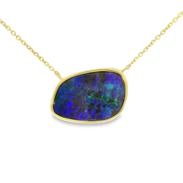 Black Boulder Opal Necklace Hogan's Jewelers Gaylord, MI