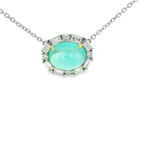 Paraiba and Diamond Necklace Hogan's Jewelers Gaylord, MI