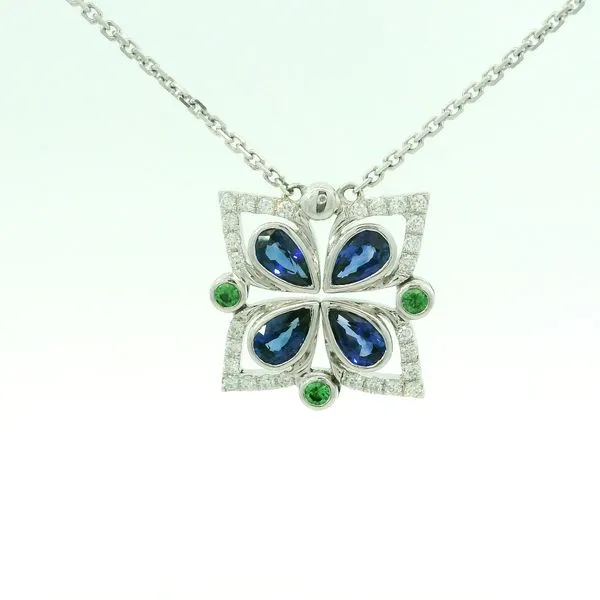 Sapphire, Tsavorite, and Diamond Fashion Necklace Hogan's Jewelers Gaylord, MI