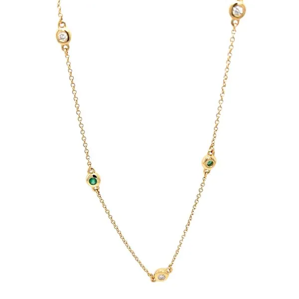 Emerald and Diamond By The Yard Necklace Hogan's Jewelers Gaylord, MI