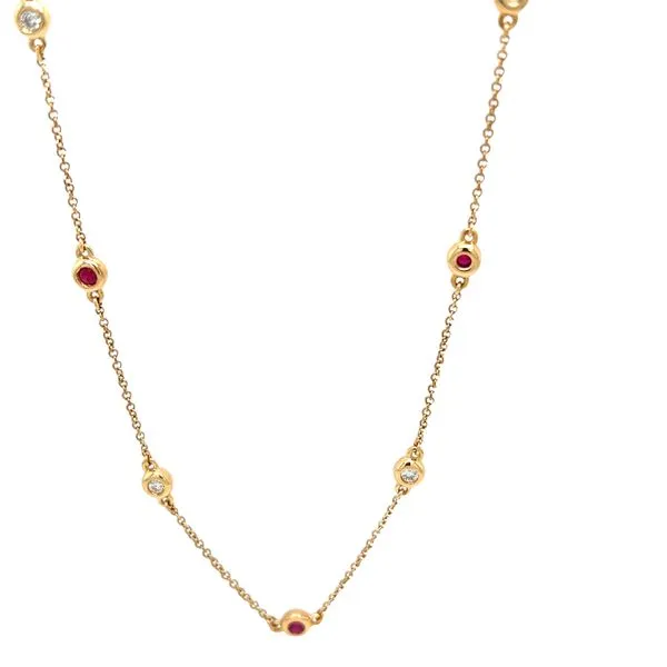 Ruby and Diamond By The Yard Necklace Hogan's Jewelers Gaylord, MI