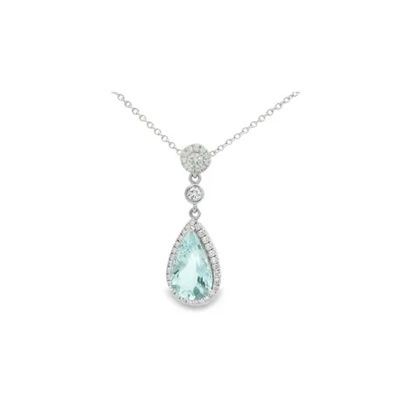 Aquamarine Diamond Necklace Hogan's Jewelers Gaylord, MI