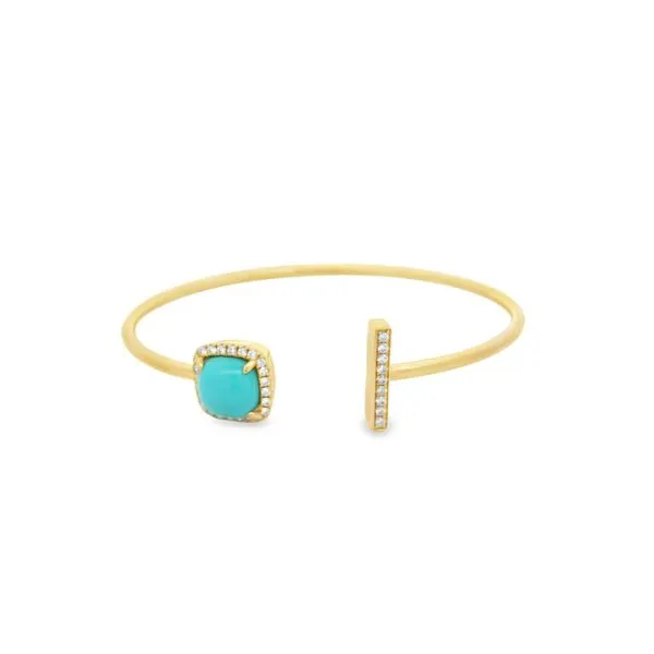 Turquoise and Diamond Bangle Bracelet Hogan's Jewelers Gaylord, MI