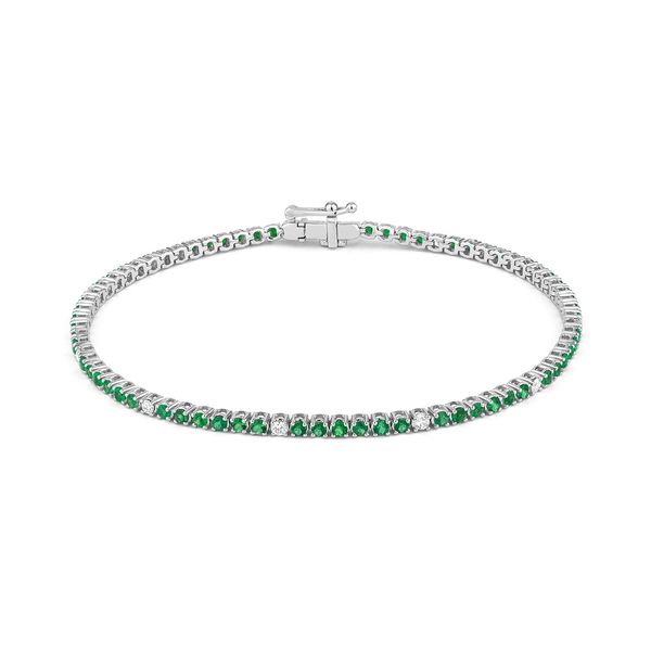 Emerald and Diamond Bracelet Hogan's Jewelers Gaylord, MI