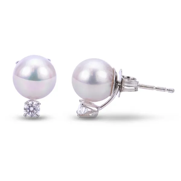 Pearl and Diamond Stud Earrings Hogan's Jewelers Gaylord, MI