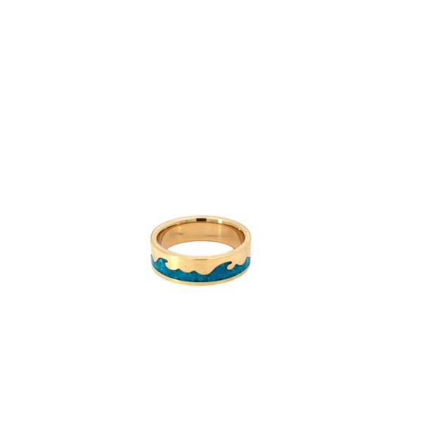Turquoise Wave Wedding Band Hogan's Jewelers Gaylord, MI