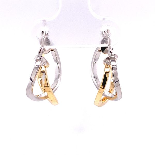 Two-Tone Hoop Earrings Hogan's Jewelers Gaylord, MI
