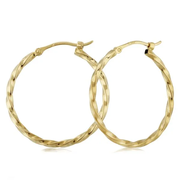Medium Twist Hoop Earrings Hogan's Jewelers Gaylord, MI