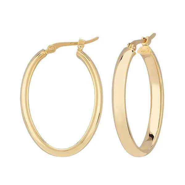 Medium Oval Hoop Earrings Hogan's Jewelers Gaylord, MI