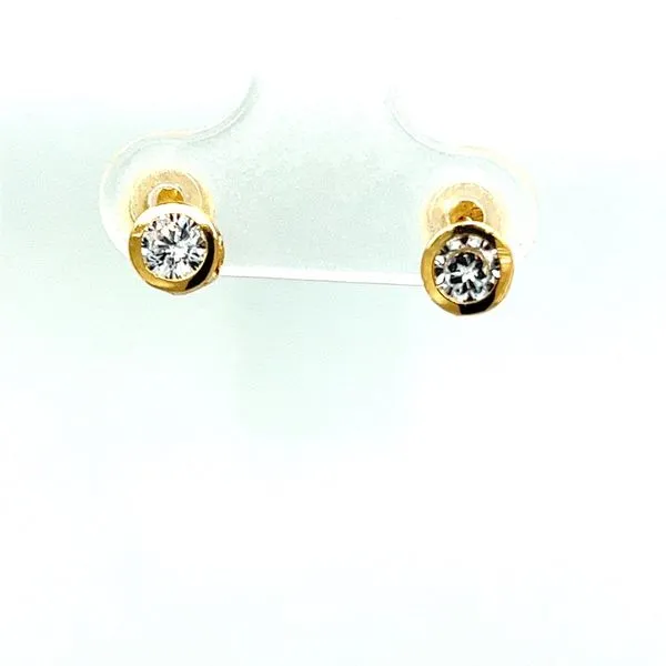 Childrens Bezel Set Stud Earrings Hogan's Jewelers Gaylord, MI
