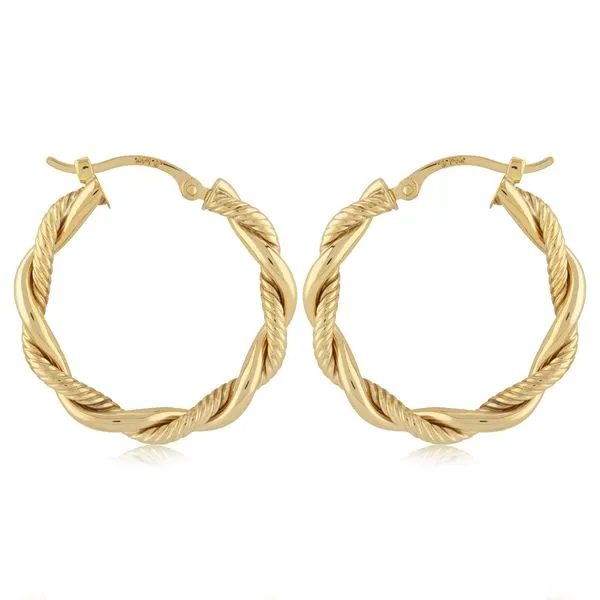 Beaded Twist Hoop Earrings Hogan's Jewelers Gaylord, MI