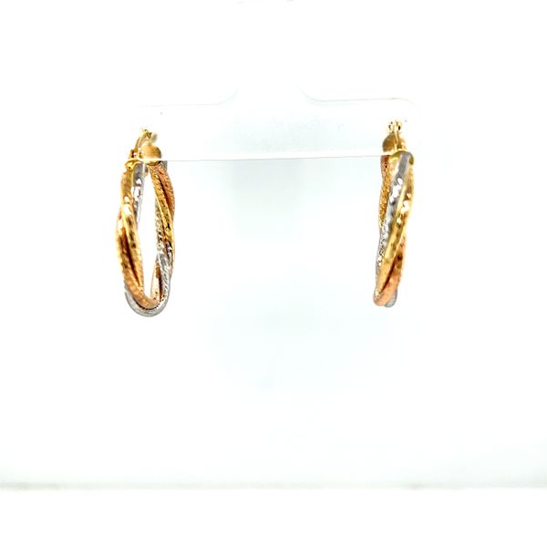 Tri-Gold Hoop Earrings Hogan's Jewelers Gaylord, MI