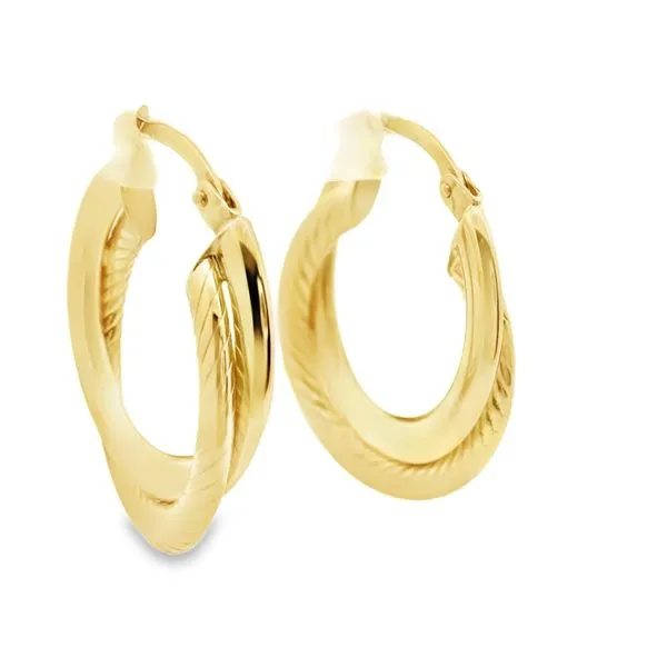 Gold Twist Hoops Hogan's Jewelers Gaylord, MI