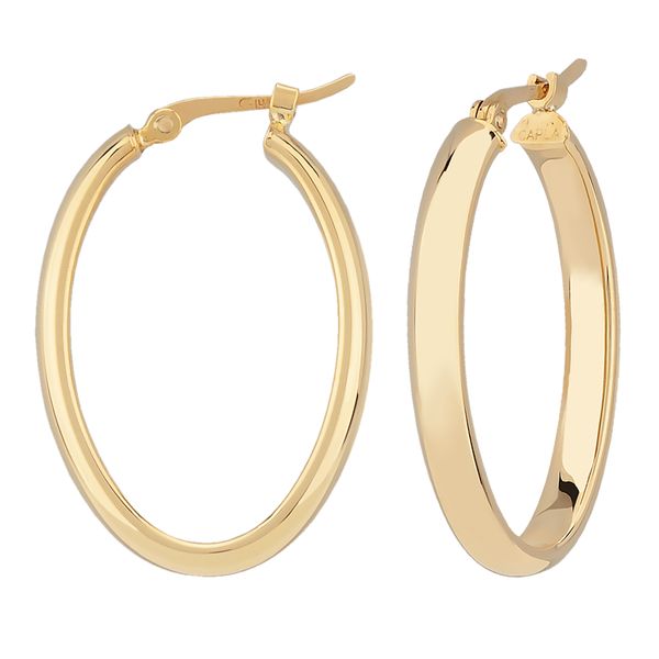 Oval Hoop Earrings Hogan's Jewelers Gaylord, MI