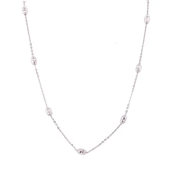 Cable Link Necklace w/Oval Beads Hogan's Jewelers Gaylord, MI