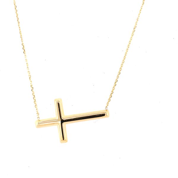 Sideways Cross Necklace Hogan's Jewelers Gaylord, MI