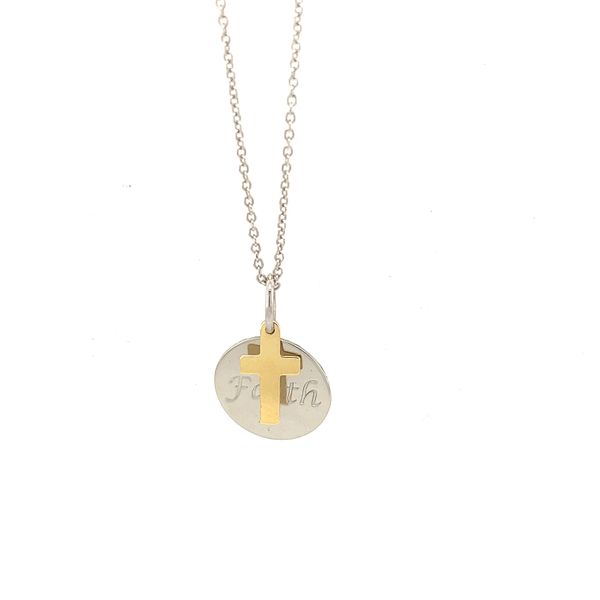 Faith Disc and Cross Necklace Hogan's Jewelers Gaylord, MI