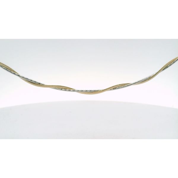 Two Tone Omega Twist Necklace Hogan's Jewelers Gaylord, MI