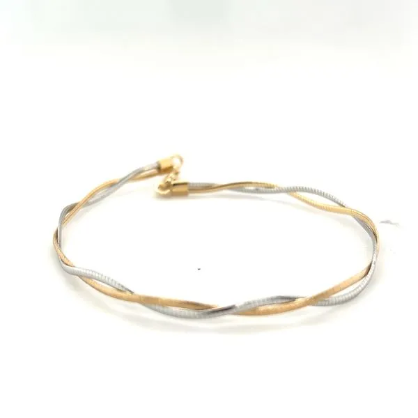 Two Tone Omega Twist Bracelet Hogan's Jewelers Gaylord, MI