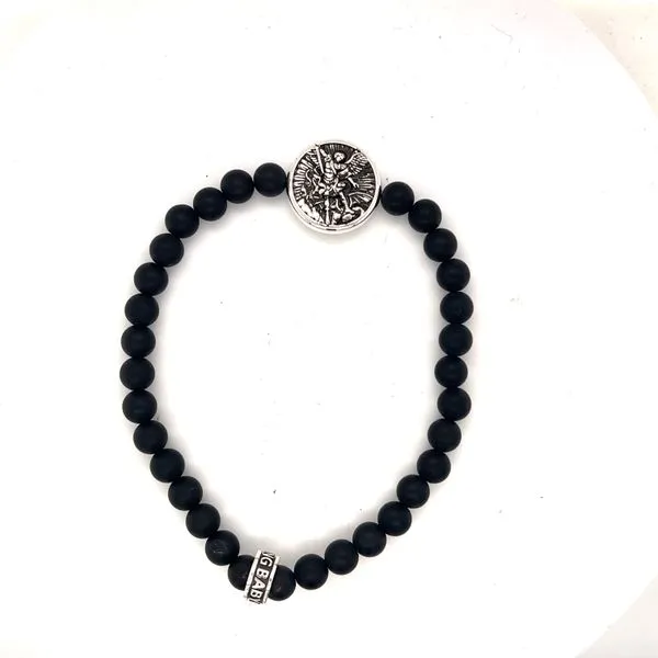 Onyx Bead St. Michael Bracelet Hogan's Jewelers Gaylord, MI