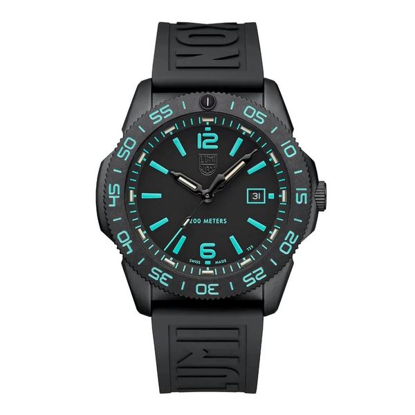 Limited Teal and Black Luminox Watch Image 2 Hogan's Jewelers Gaylord, MI